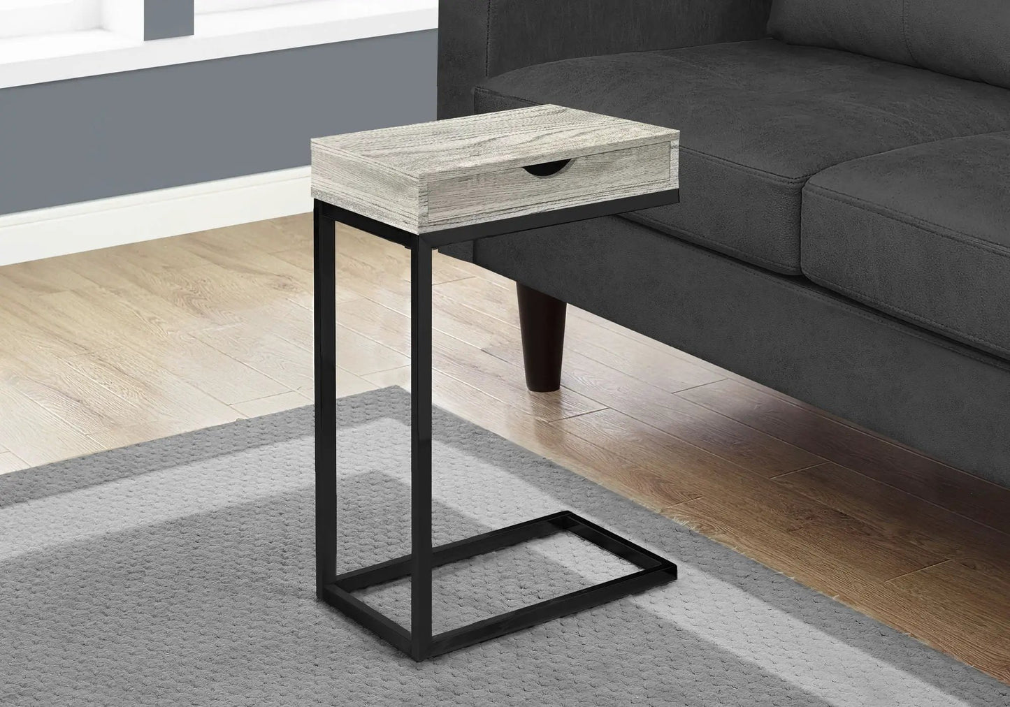 Accent Table C Shaped Contemporary Elegant Design