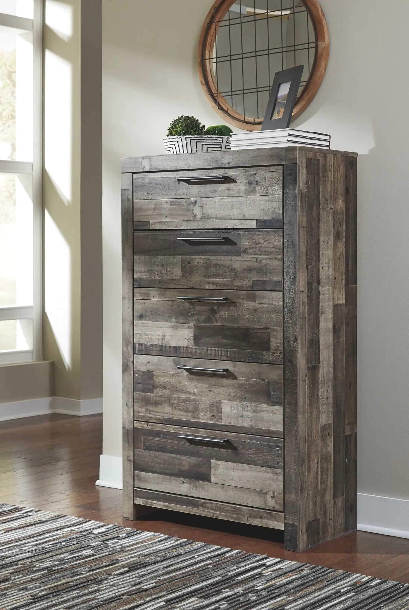 Derekson Youth Panel Bedroom Set Rustic Finish