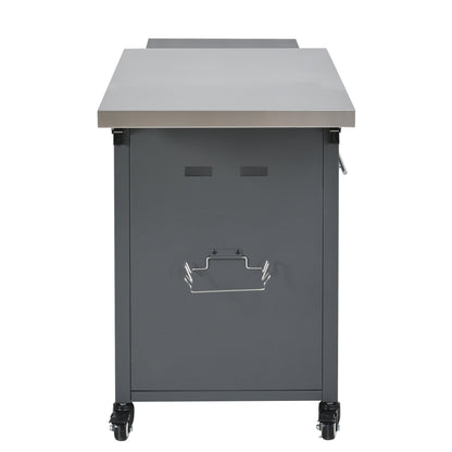 Foldable Outdoor Prep Cart and Storage Shelf