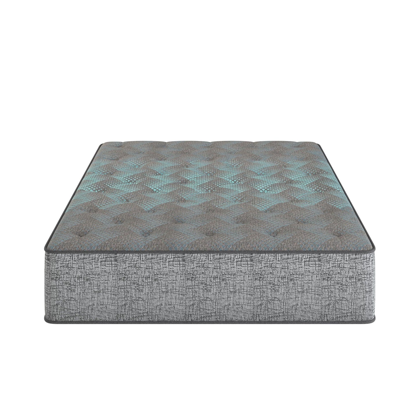 HouseOfZazla Comfort Care 13-inch hybrid mattress with firm comfort and teal gray quilted cover on Tampa Home & Garden Store