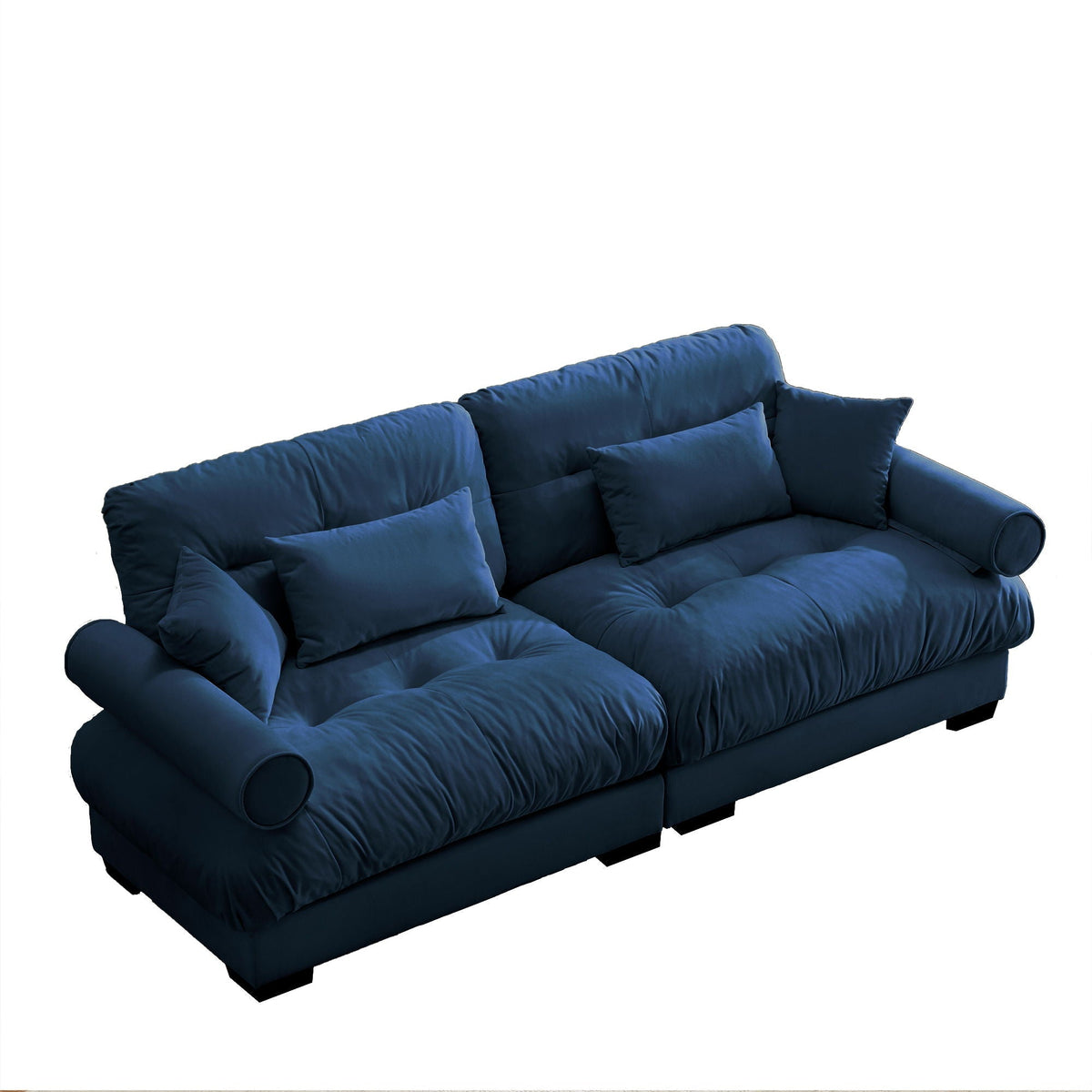 Large Modern Sofa With Cloud Comfort And Pillows