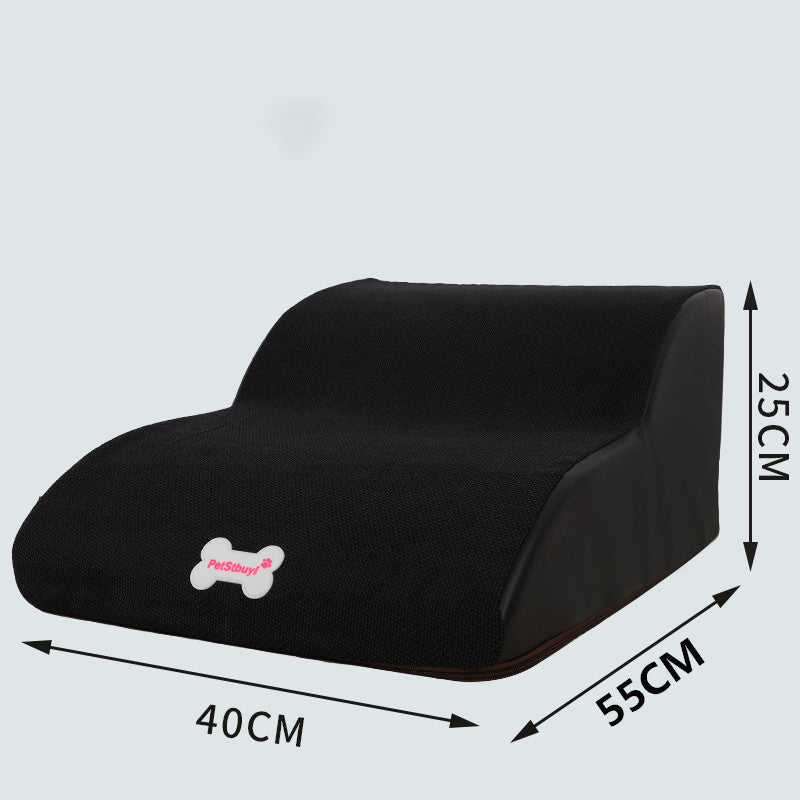 Dog incline sofa bed in black fabric with bone logo, 40x55x25 cm, Sell My Stuff on Tampa Home & Garden Store