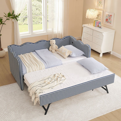 Gingham Daybed With Usb Port And The Wave Shape