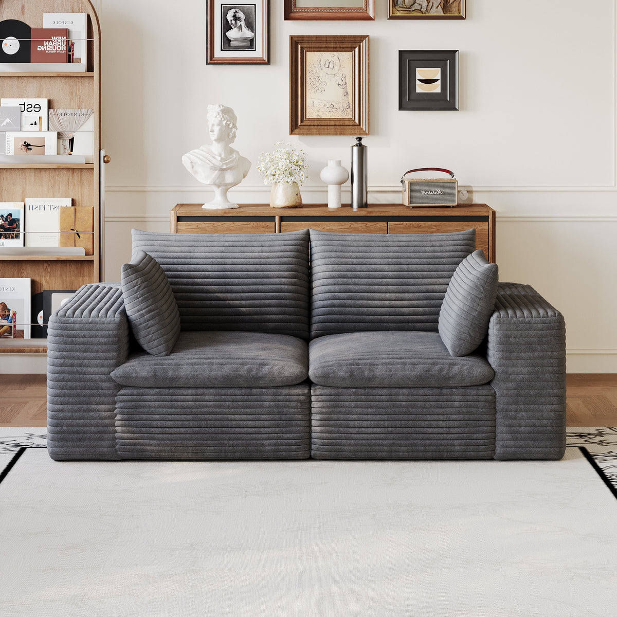 Cloud Sofa in Corduroy and Modular Fabric