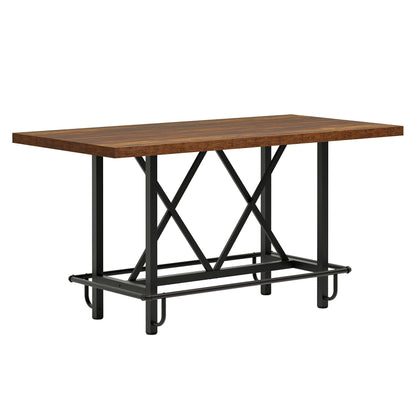 Rectangular Counter Height Dining Table for Six