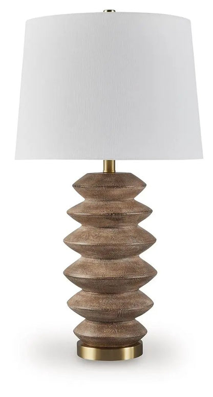 Jyllyard Poly Table Lamp Brown Gold Finish