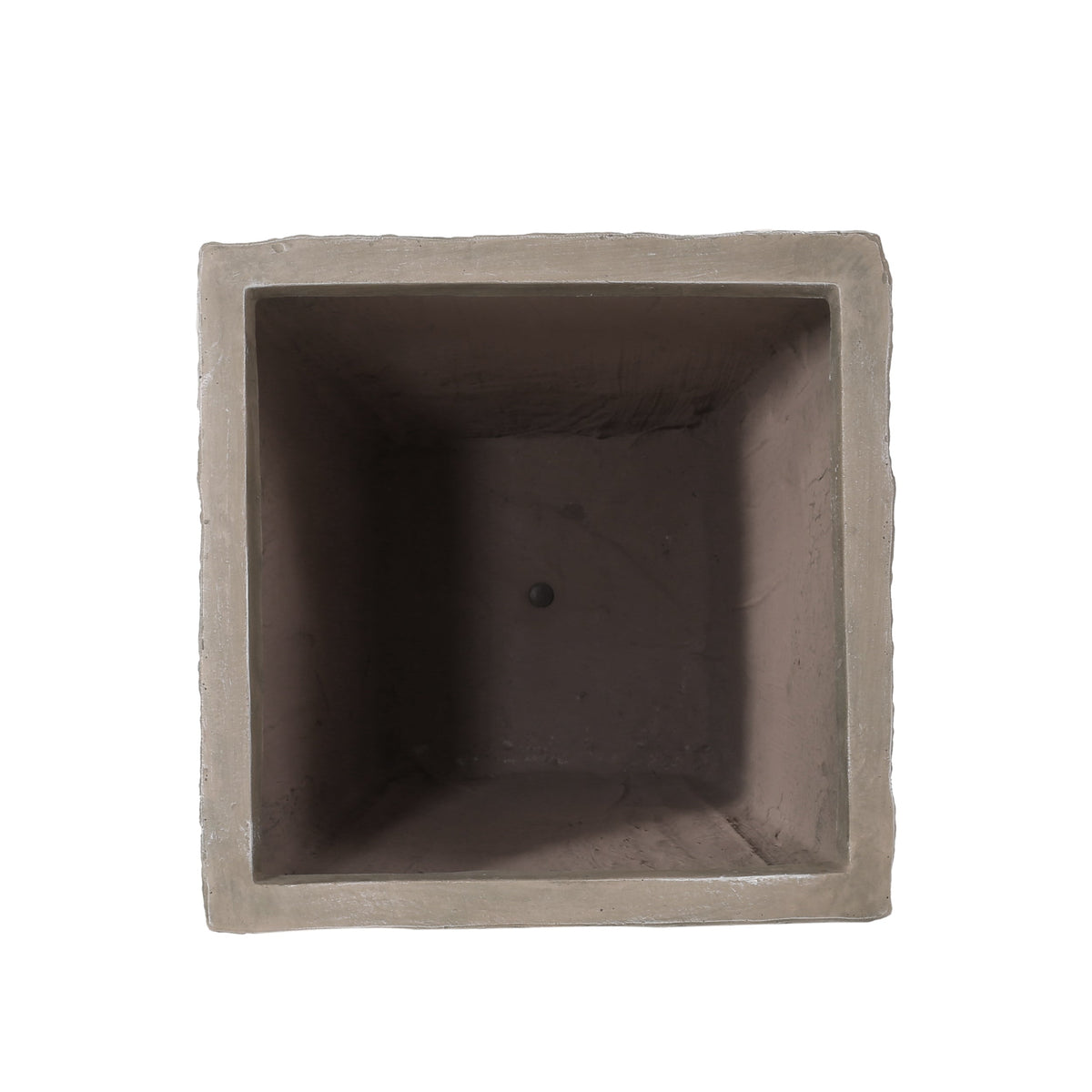 MGO Planter by HouseOfZazla, rectangular gray concrete-style planter with rough edges on Tampa Home & Garden Store