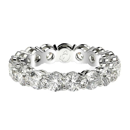 Round-cut lab-grown diamond eternity ring in 14k white gold; 3 cttw FG/VS2, Bids.com on Tampa Home & Garden Store