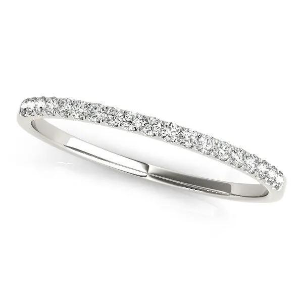 14k white gold pave diamond wedding ring Bids.com, 1/8 cttw on Tampa Home & Garden Store