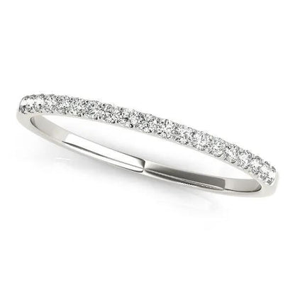 14k white gold pave diamond wedding ring Bids.com, 1/8 cttw on Tampa Home & Garden Store