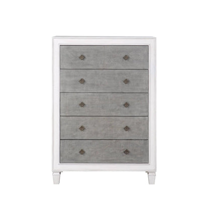 Katia Weathered Chest White and Smooth Drawers