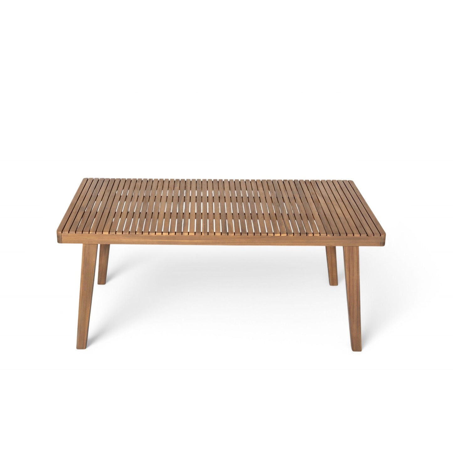 Acacia Wood Outdoor Dining Table With Slats
