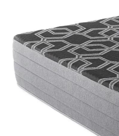 12-inch smooth-top hybrid mattress with grey sides and geometric top Unique Piece Furniture on Tampa Home & Garden Store