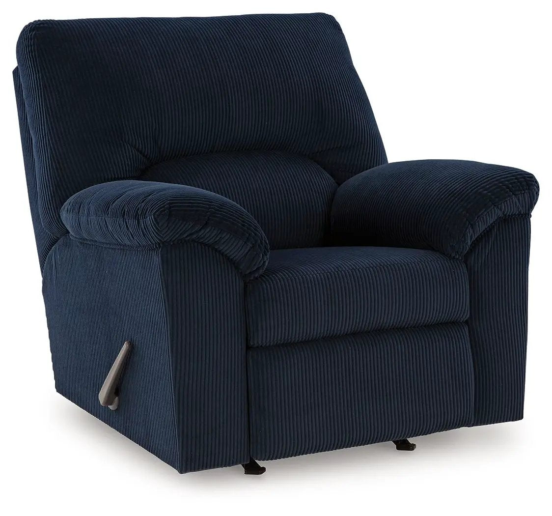 SimpleJoy Rocker Recliner navy corduroy by Unique Piece Furniture on Tampa Home & Garden Store