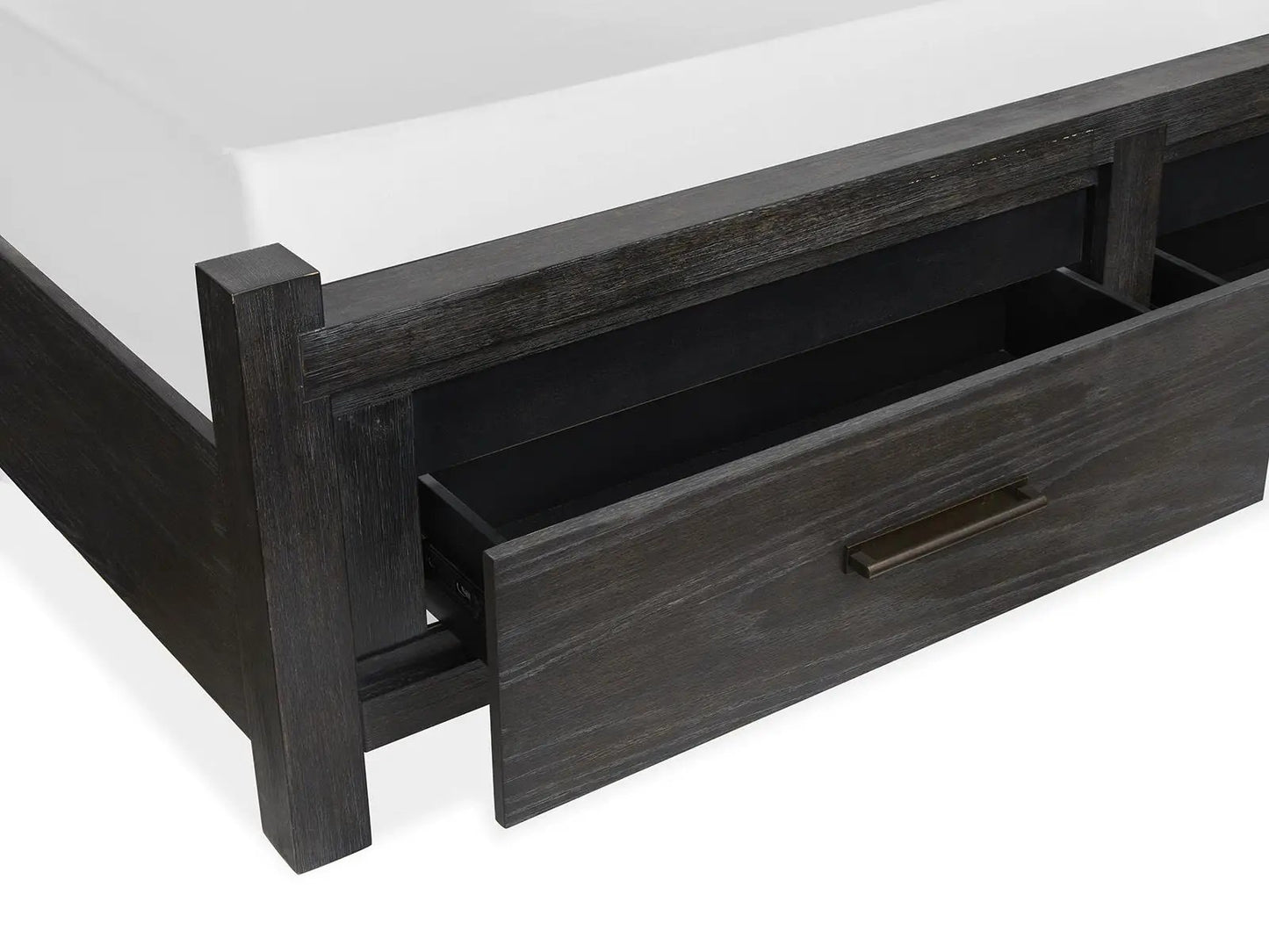 Plum Creek Panel Storage Bed With Rustic Finish