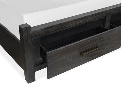 Plum Creek Panel Storage Bed With Rustic Finish
