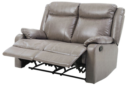 Reclining loveseat by HouseOfZazla with dark gray PU leather and plush cushions on Tampa Home & Garden Store