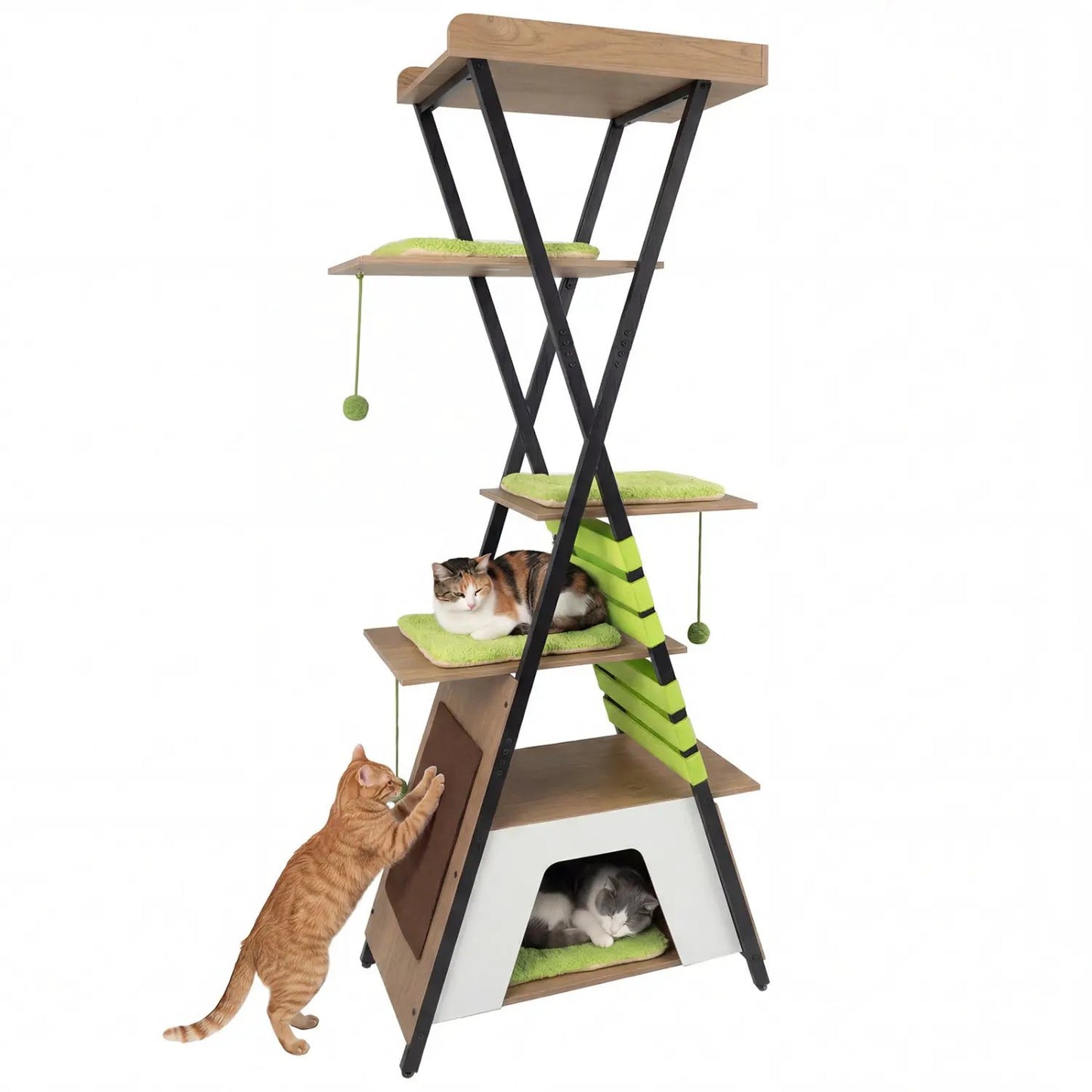73 Inch Multi Level Cat Tree with Large Condo