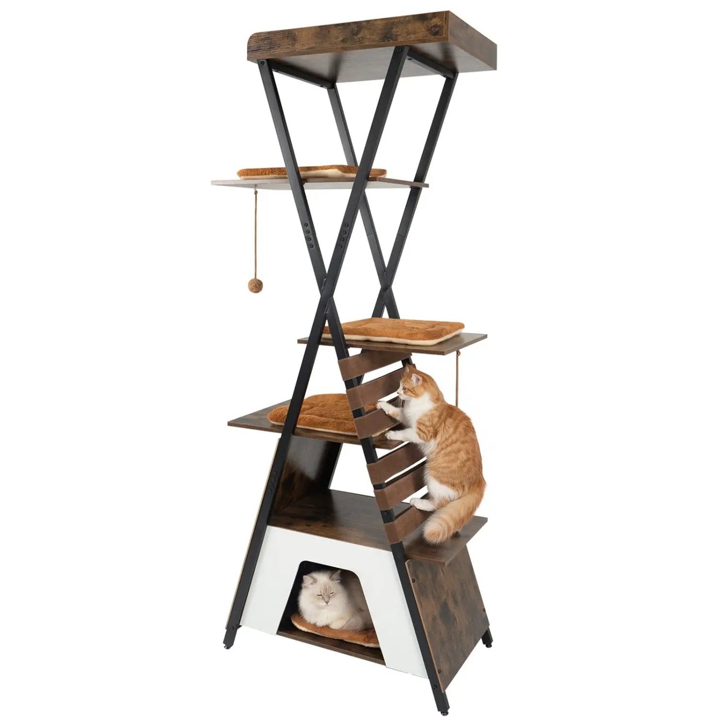73 Inch Multi Level Cat Tree with Large Condo
