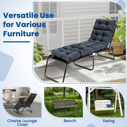 Outdoor Lounge Chaise Cushions Premium Set of Two