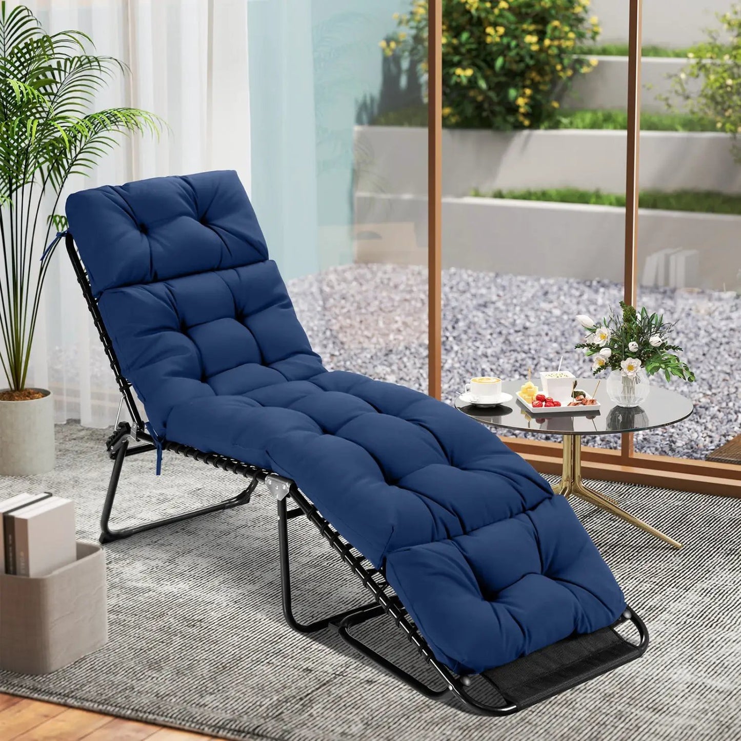 Outdoor Lounge Chaise Cushions Premium Set of Two