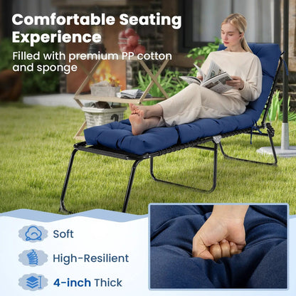 Outdoor Lounge Chaise Cushions Premium Set of Two