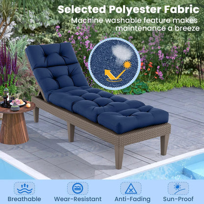 Outdoor Lounge Chaise Cushions Premium Set of Two