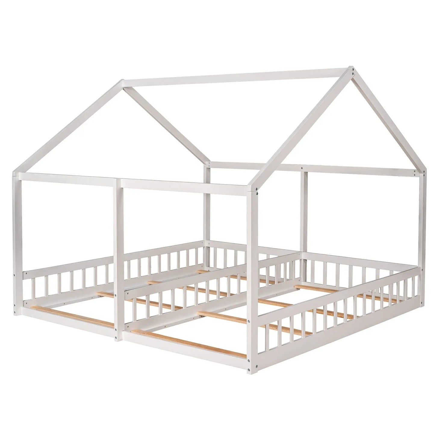 House Platform Beds For Two With Guardrails