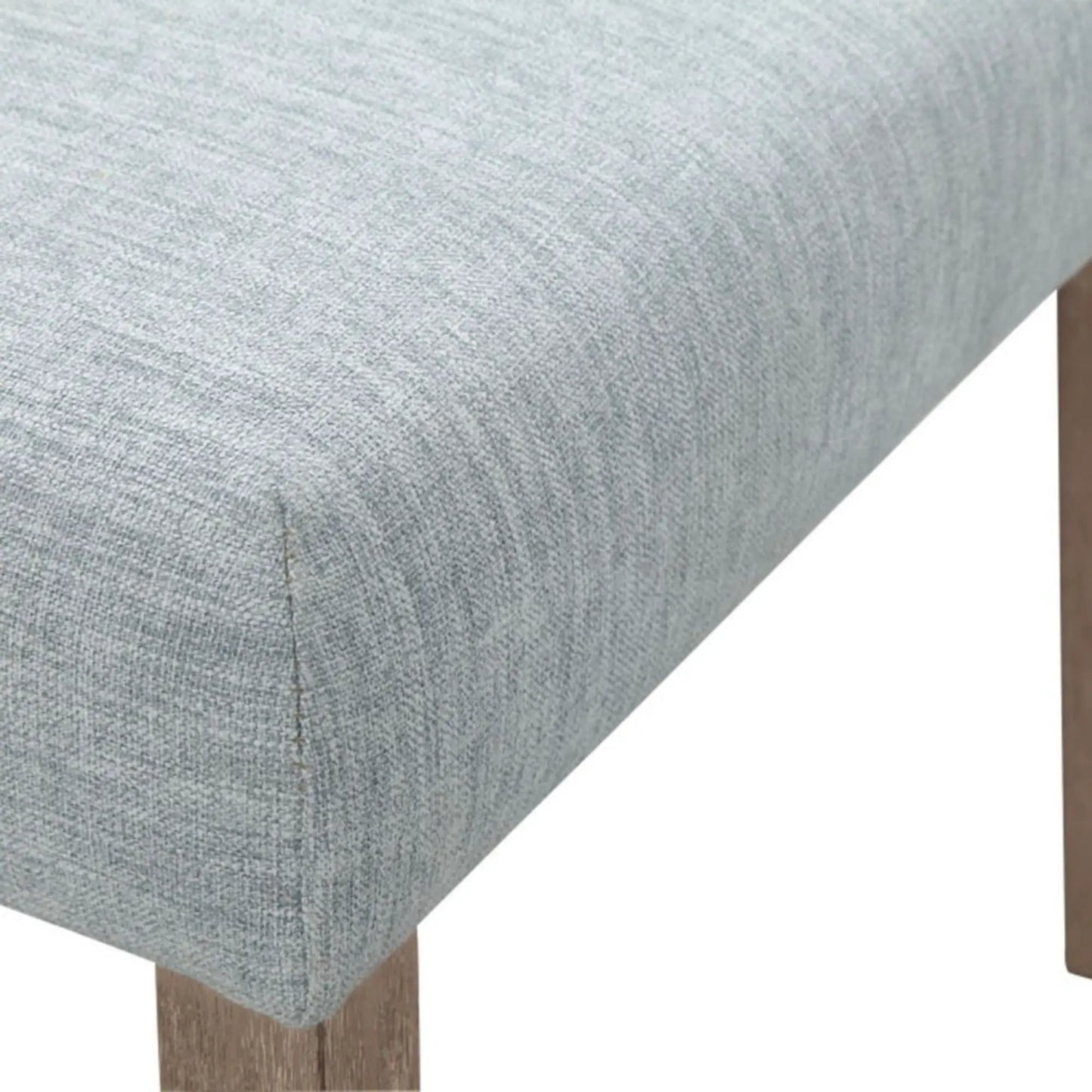 Comfortable dining chair upholstered set of 2 in gray fabric with wood legs on Tampa Home & Garden Store