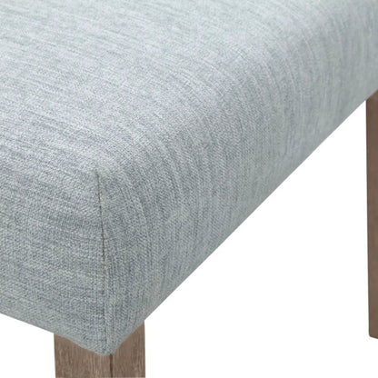 Comfortable dining chair upholstered set of 2 in gray fabric with wood legs on Tampa Home & Garden Store