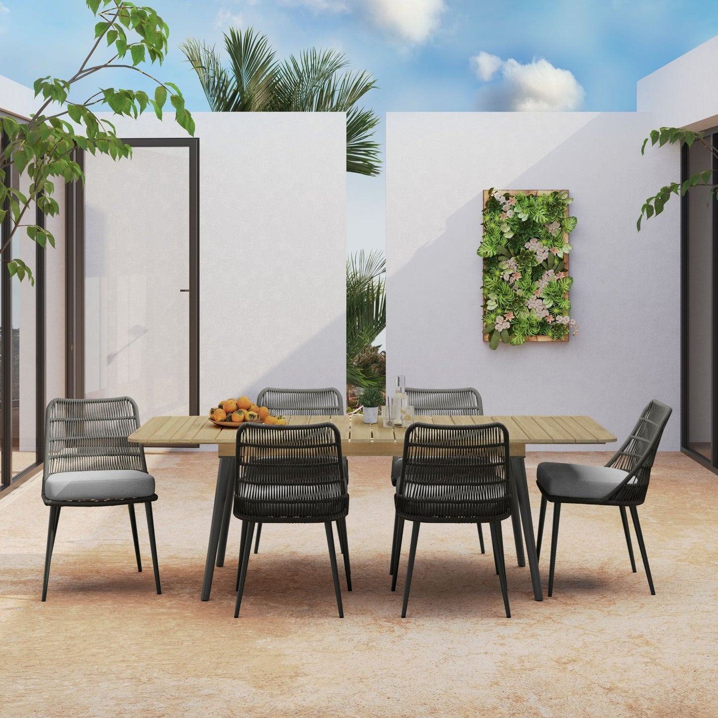 Beachside and Light Teak Extendable Table