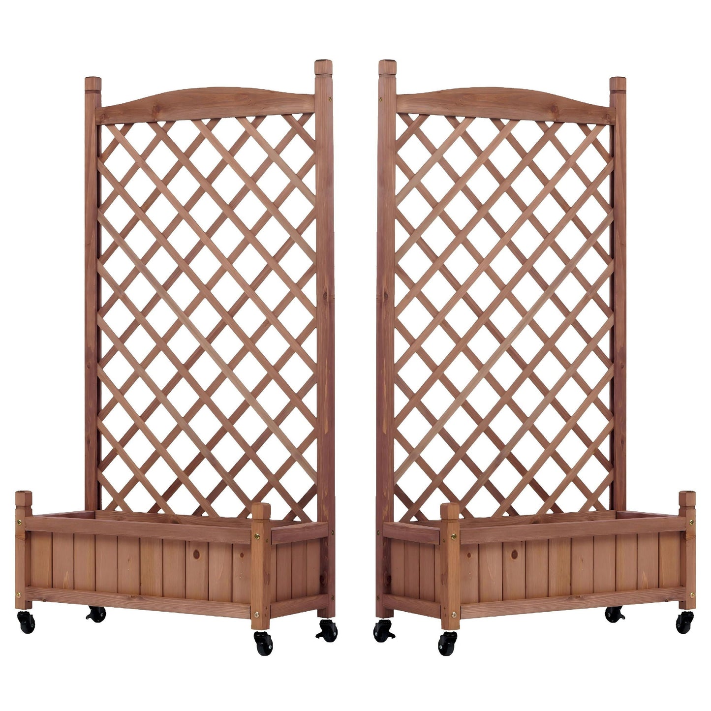 Outdoor Raised Garden Bed with Trellis 2 Pack