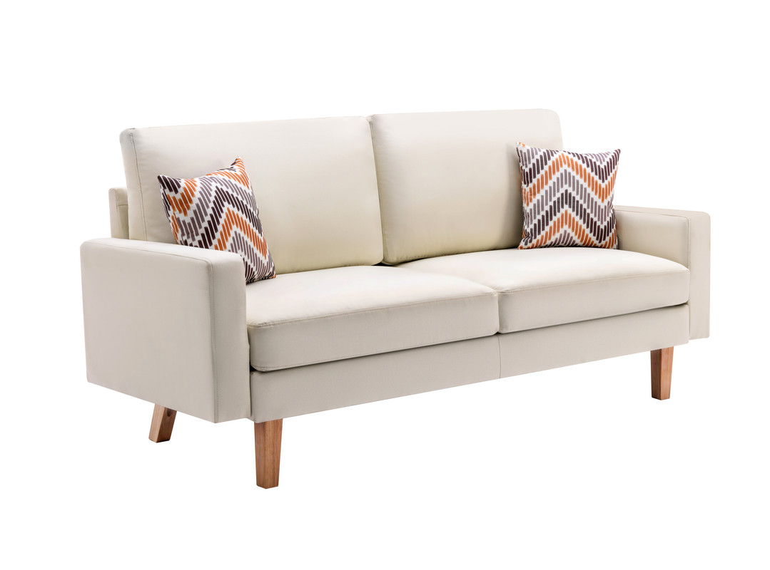 Bahamas Minimalistic Sofa and Throw Pillows