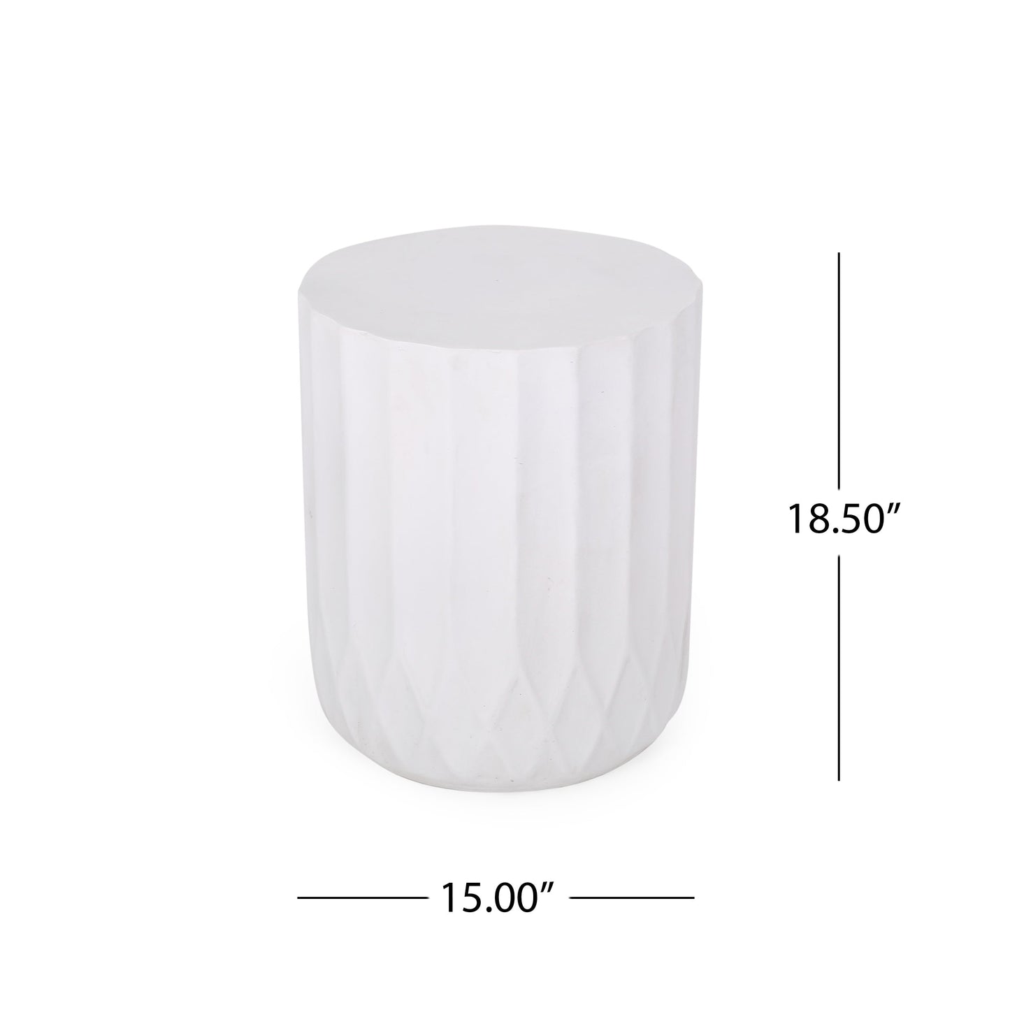 Contemporary Round Outdoor Concrete Side Table
