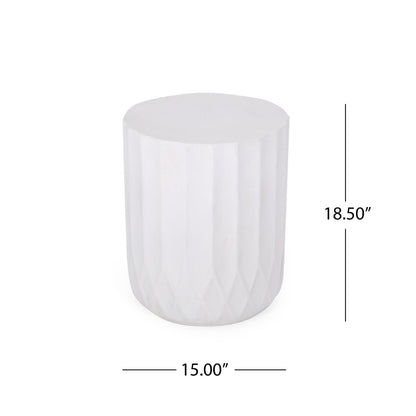 Contemporary Round Outdoor Concrete Side Table