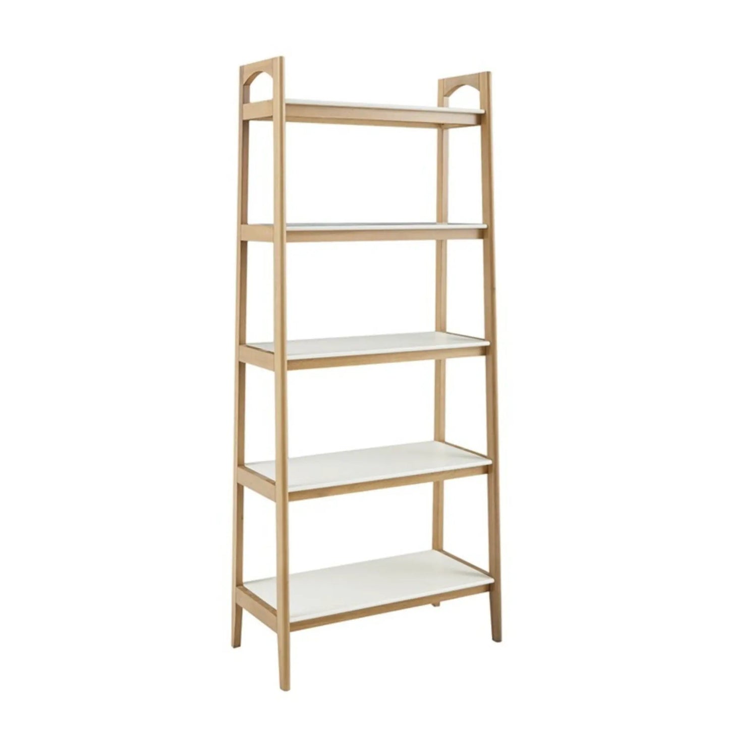 Parker Bookcase with Five Shelves Off White