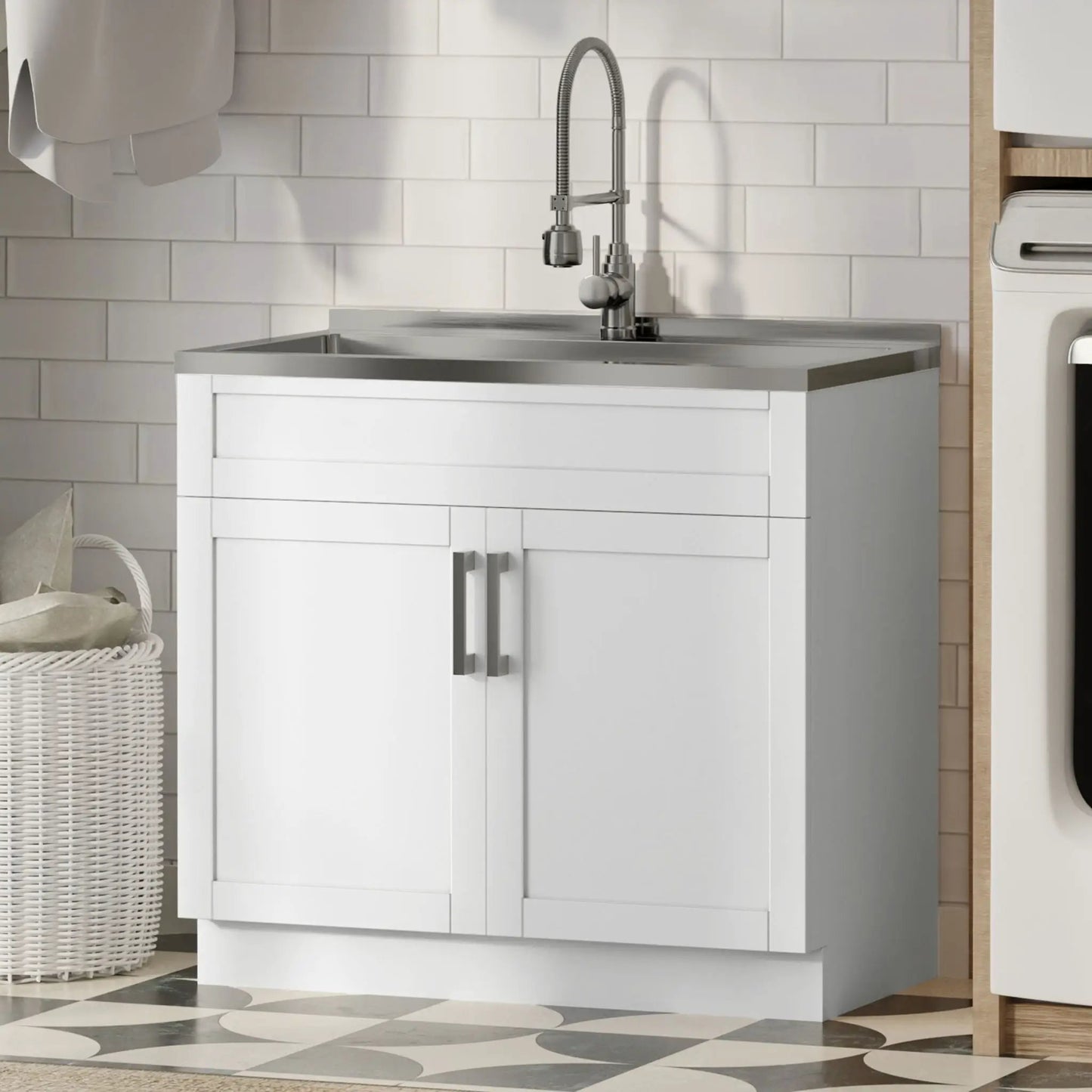 Hennessy Deluxe Laundry Cabinet With Faucet Sink