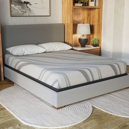 Bib Nl 8in Pro Gel Foam Firm Hybrid Mattress by HouseOfZazla, grey fabric twin set of 2 on Tampa Home & Garden Store