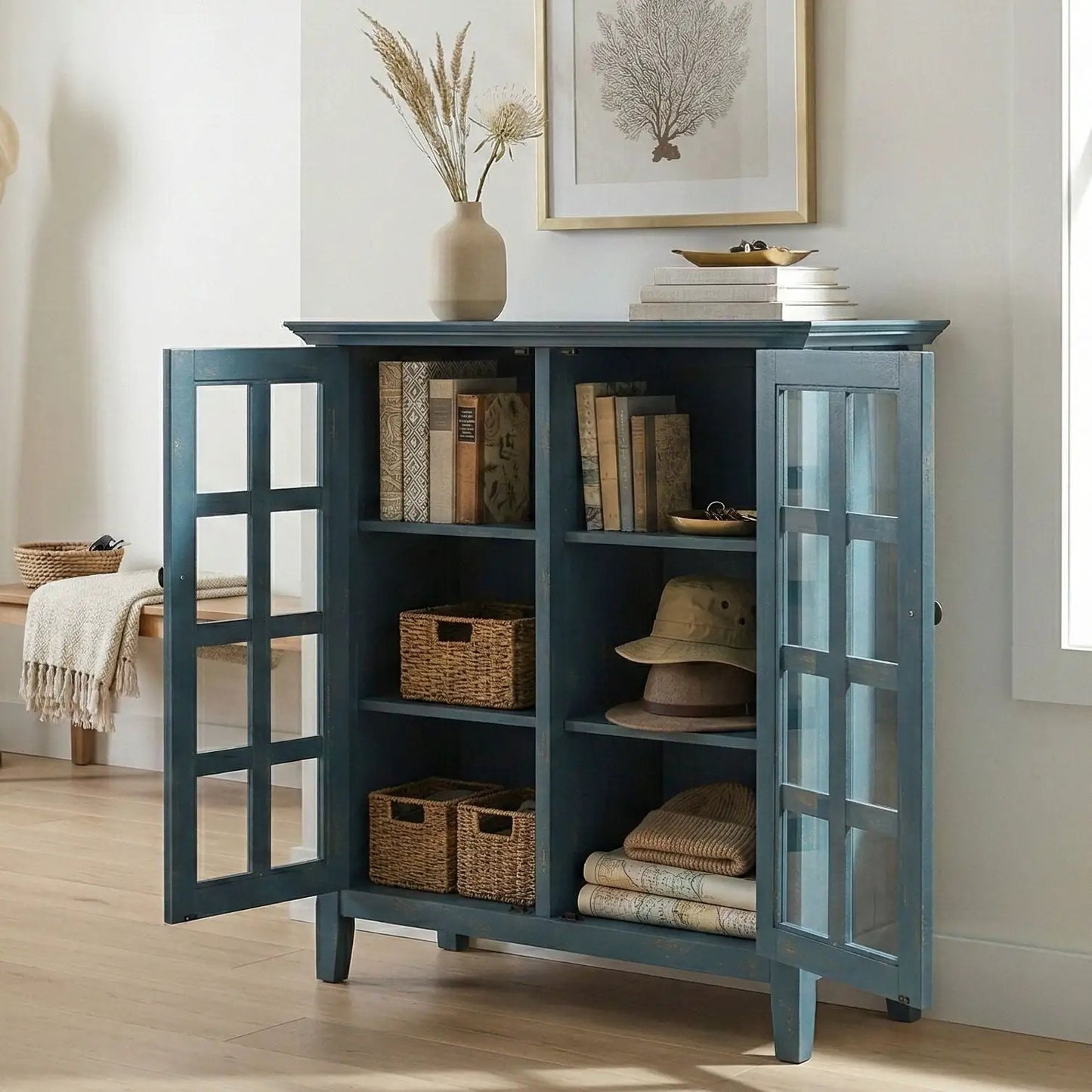 Acadian Medium Storage Cabinet Handcrafted