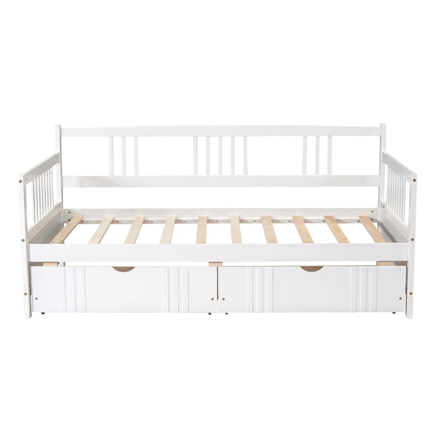 Multifunctional Daybed white with slatted base and storage drawers by Unique Piece Furniture on Tampa Home & Garden Store