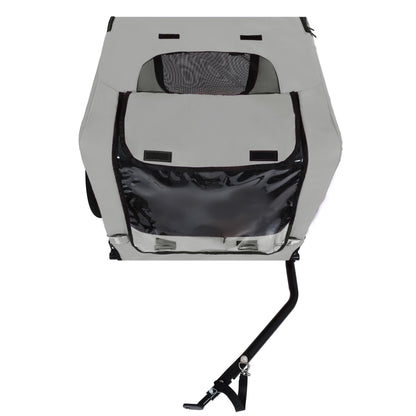 Outdoor Heavy Duty Collapsible Pet Bike Trailer by HouseOfZazla with gray fabric on Tampa Home & Garden Store