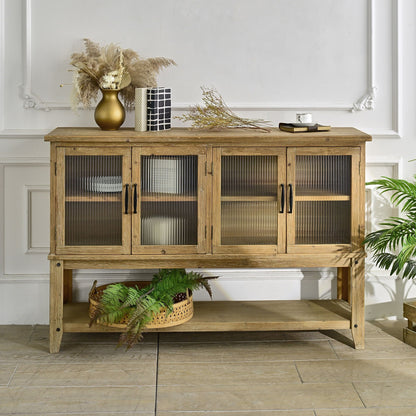 Natural Wood Kitchen Sideboard for Storage