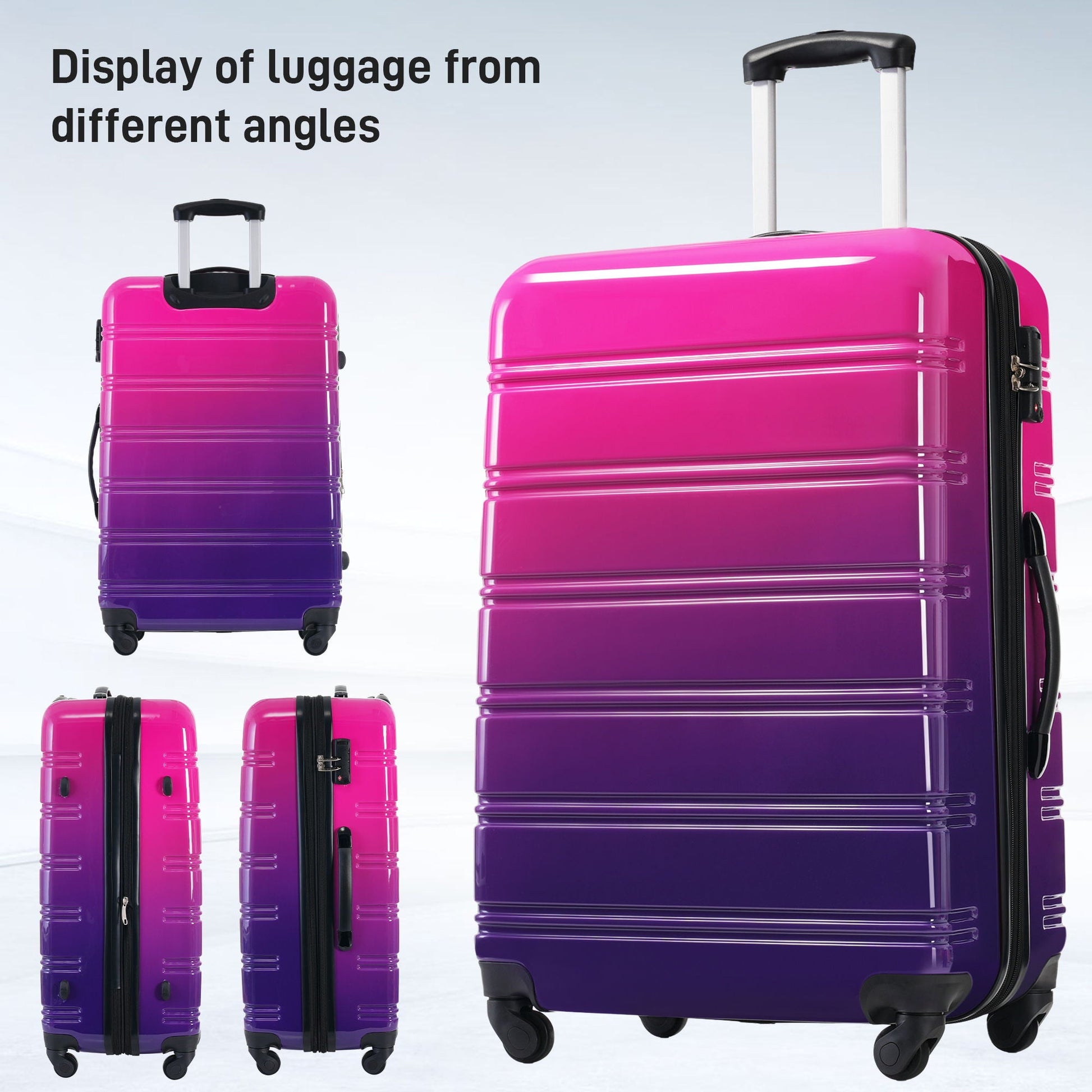 Hardshell luggage set 3pc gradient with spinner wheels and TSA lock expandable 20/24/28in on Tampa Home & Garden Store