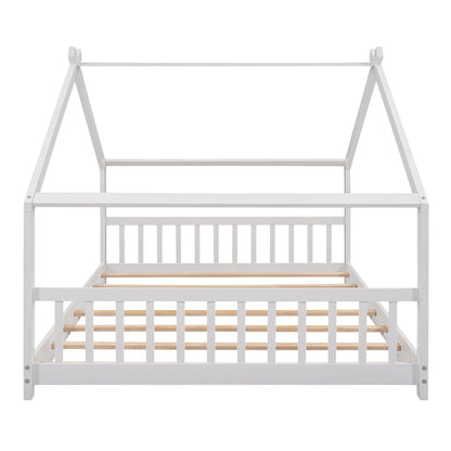 Playhouse Design Bed with Cozy Roof for Kids