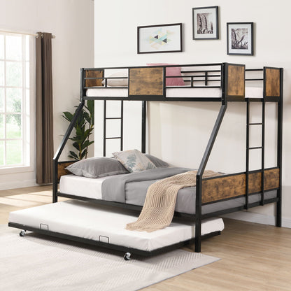Modern Metal Bunk Bed With Dual Side Ladder