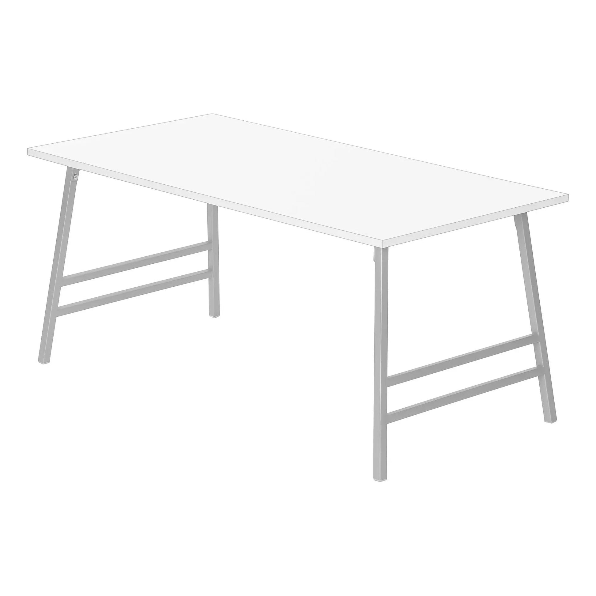 Rectangular modern coffee table with white top and metal legs by Unique Piece Furniture on Tampa Home & Garden Store