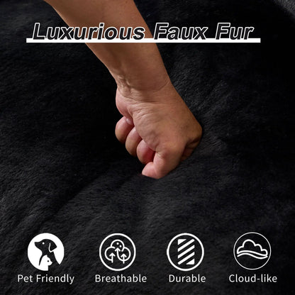 Giant Bean Bag Couch and Fluffy Loveseat