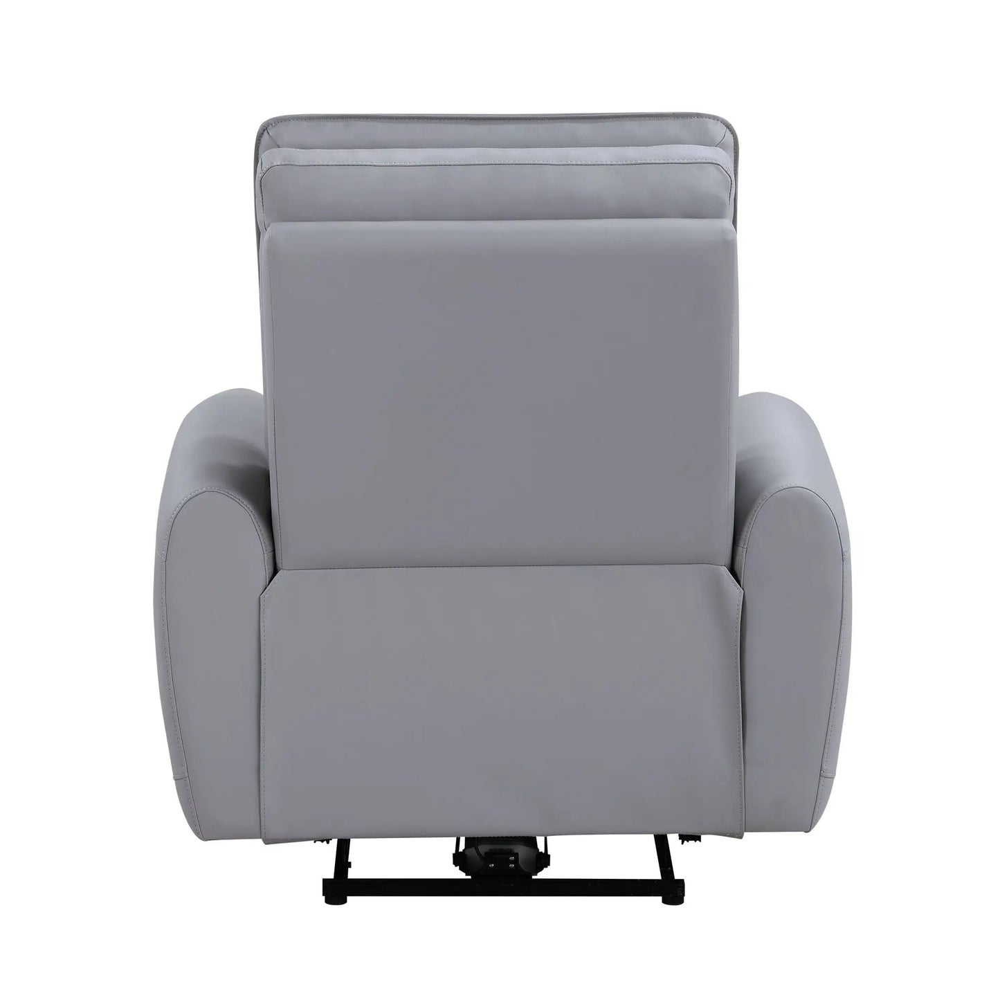 Jeromie Power Motion Recliner with USB Port in gray, back view, Unique Piece Furniture on Tampa Home & Garden Store