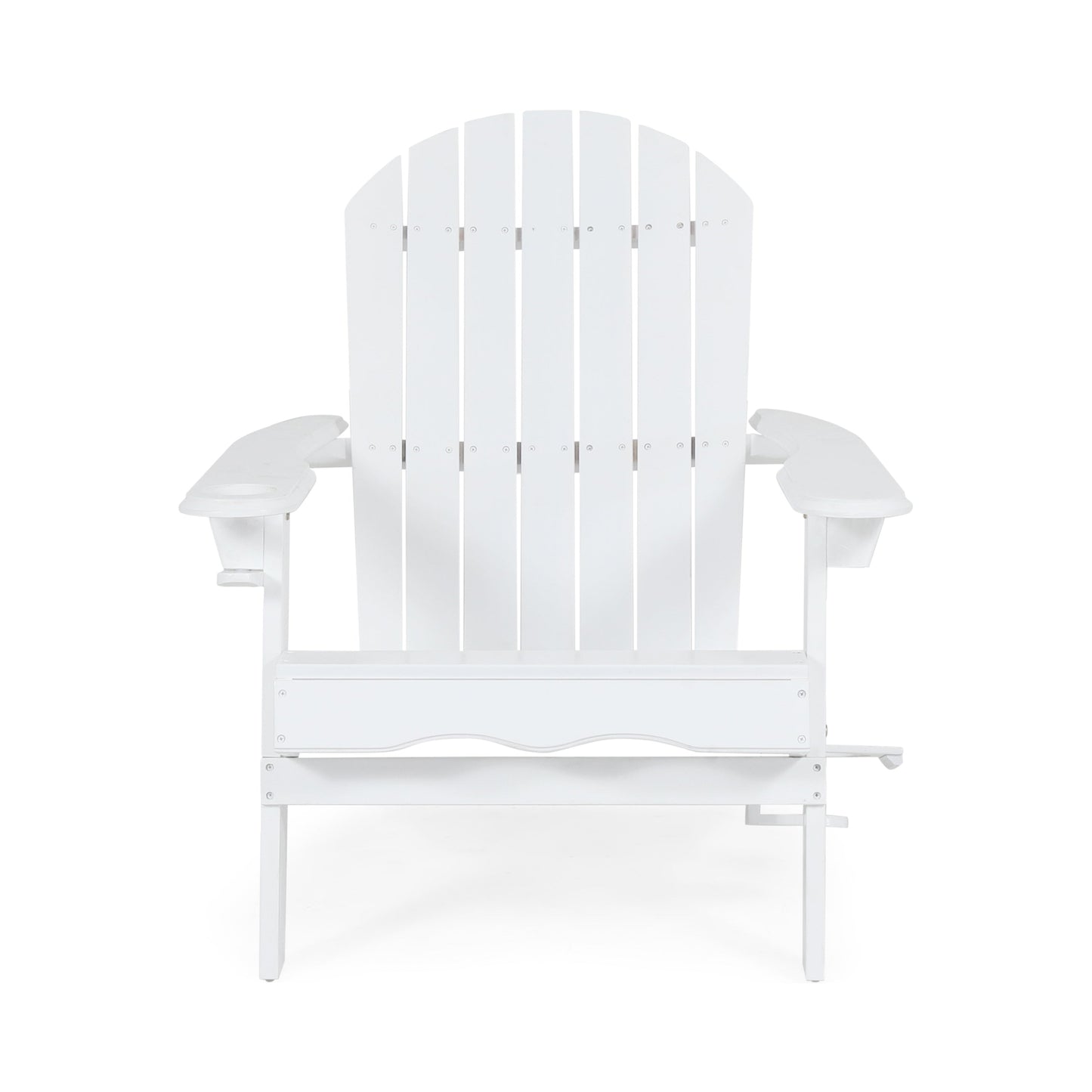 Zenithia outdoor foldable Adirondack chair white with 2 cup holders by HouseOfZazla on Tampa Home & Garden Store