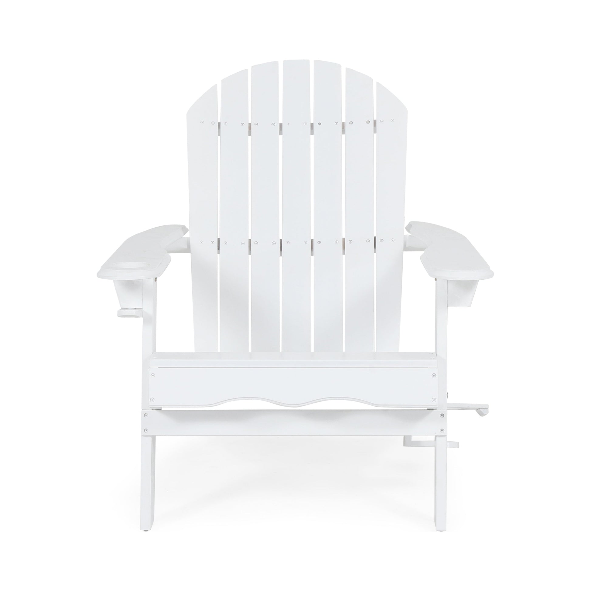 Zenithia outdoor foldable Adirondack chair white with 2 cup holders by HouseOfZazla on Tampa Home & Garden Store